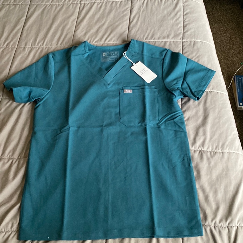 Figs Men's Caribbean Blue Tops